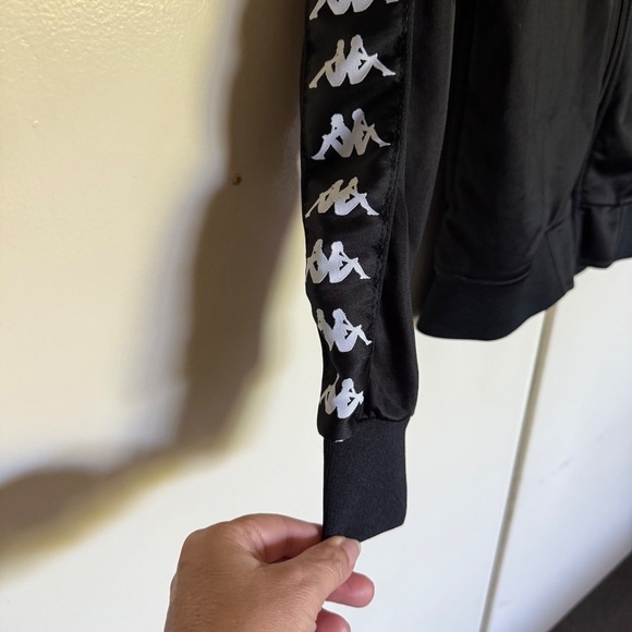 Kappa 222 Banda Wanniston Slim Fit Street Track Jacket Black White Size Large - Picture 10 of 14